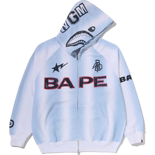 BAPE Hand Draw Football Shark Full Zip Hoodie