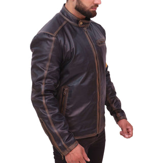 Men's Black Cafe Racer Jacket