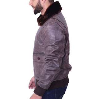 G1 US Navy Flight Distressed Brown Jacket