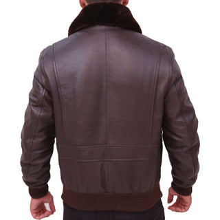 Navy G 1 Flight WWll Brown Aviator Men's Leather Jacket