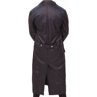 German Millitary Coat Men's Army Real Leather Trench Coat