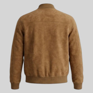 Nick Robinson Voicemail for Isabelle Suede Bomber Brown Jacket