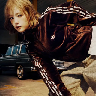 9090 x Adidas 2026 Brown Track Jacket