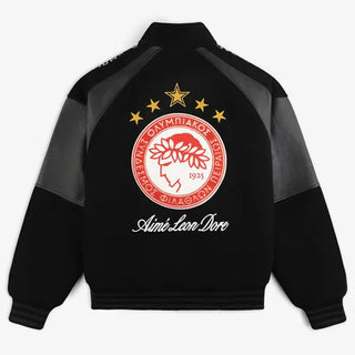 ALD Olympiacos F.C.Team Leather Jacket For Men & Women