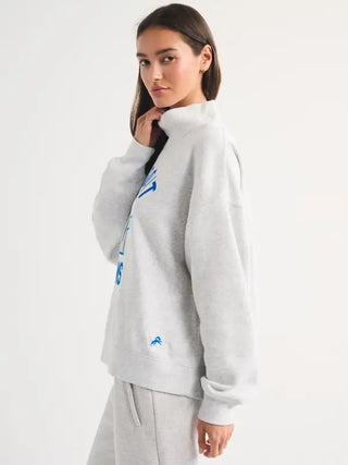 Abercrombie Detroit Lions Mockneck Grey Sweatshirt For Men & Women
