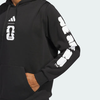 Adidas 2026 WC  Match Ball Graphic Pullover Black Hoodie