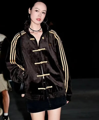 Adidas Chinese New Year Velvet Black Jacket