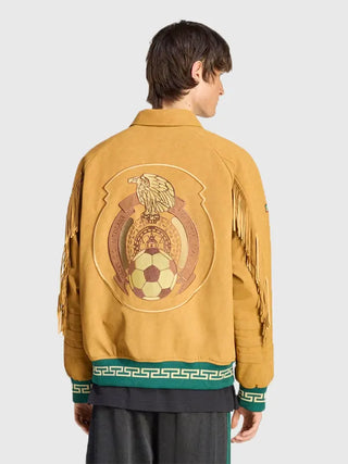 Adidas Mexico 26 Fringe Brown Zipper Jacket