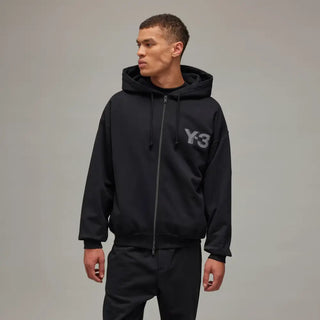 Adidas Y-3 Logo Zipper Black Hoodie