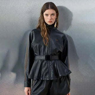 Adidas x ASOS Black Leather Track Jacket