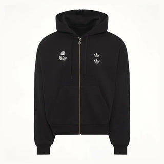 Adidas x Willy Chavarria Black Full Zip-Up Hooded Jacket