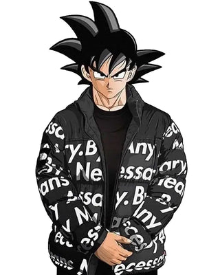 Anime Goku Drip Puffer Jacket 