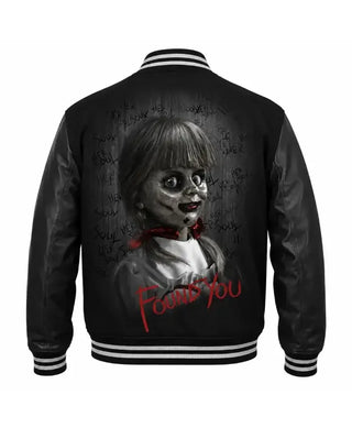Annabelle Black Letterman Black Jacket 