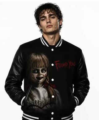 Annabelle Black Letterman Jacket | Halloween Edition