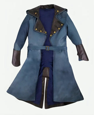 Assassins Creed Unity Arno Dorian Leather Open Front  Coat