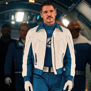Avengers Doomsday Reed Richards Bomber white & Blue Jacket