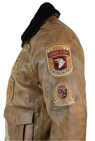Men’s Aviator Tan Bomber Jacket 