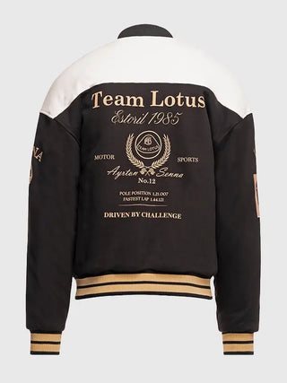 Ayrton Senna x Lotus 2026 F1 Brown Varsity Jacket