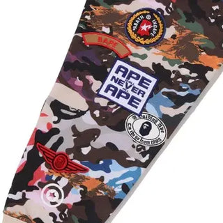 BAPE HYBRID CAMO MULTI BADGE zipper HOODed jacket