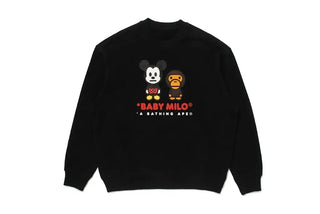BAPE X DISNEY mickey mouse baby milo crewneck