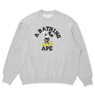 BAPE X DISNEY mickey mouse college crewneck