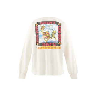 BAPE X SAINT MXXXXXX LEAGUE LS T-SHIRT For Men & Women