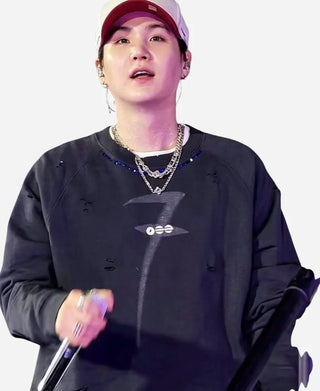 BTS 2026 Stanford Concert Suga 7 Black Sweatshirt