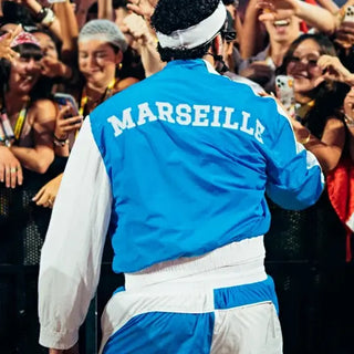 Bad Bunny Marseille Jacquemus Zipper Track Blue & White Jacket