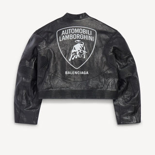 Balenciaga x Lamborghini Black Biker Jacket
