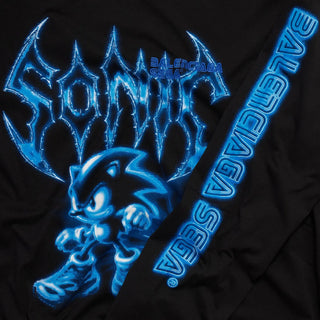 Balenciaga x SEGA Oversized Long Sleeves Black T-shirt  For Men & Women
