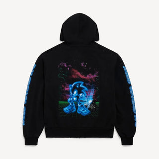 Balenciaga x SEGA Sonic The Hedgehog Oversized Zip-up Hoodie For Men & Women