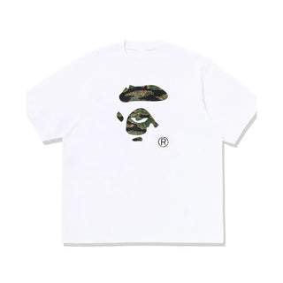 Bape TIGER CAMO APE FACE White TEE