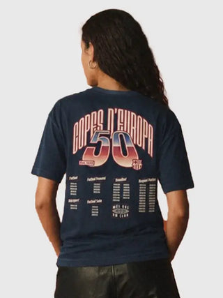 Barcelona FC 50 European Cups Navy  T-Shirt