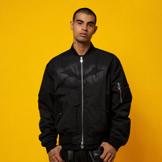 Batman Made in Gotham Hypland Black Bomber Jacket For Sale