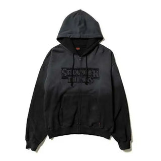 Beams x Stranger Things Faded Black Hoodie
