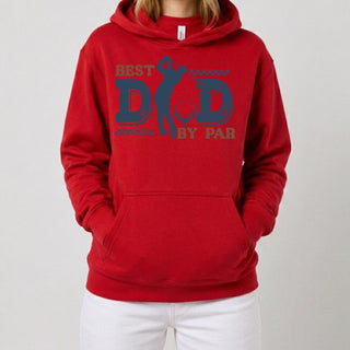Best Dad By Par Golf Red Hoodie