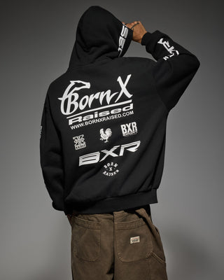 Born X Raised Parley Zip Parley up Black Hoodie