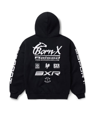 Born X Raised  Zip Parley up Hoodie Parley Black 