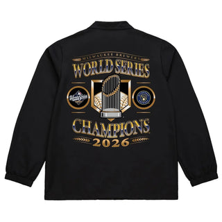 Brewers 2026 World Series Champions Coaches Black Jacket For Men & Women