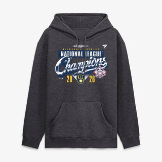 Brewers National League Champions Locker Room Charcoal Hoodie