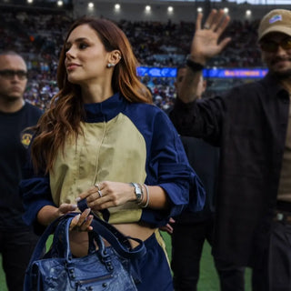 Bruna Biancardi Cowboys vs Ravens Rio Game Blue Jacket For Women