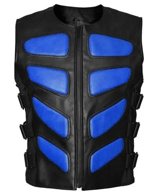 Bug Eye Leather Blue Vest