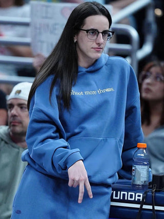 Caitlin Clark Shoot More Threes Blue Pullover Hoodie       
