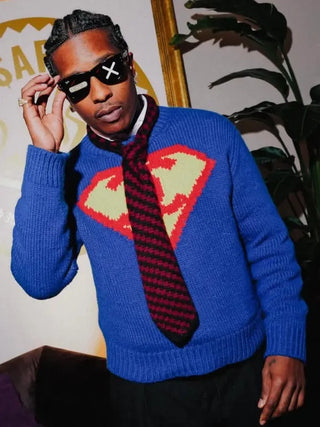 Chanel Superman Pullover Blue  Sweater