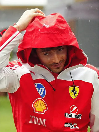 Charles Leclerc Miami Grand Prix  White Formula 1 Jacket