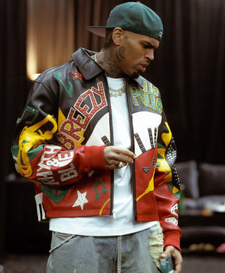 Chris Brown Bespoke Pelle Pelle Jacket