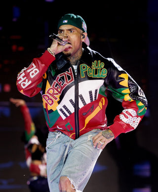 Chris Brown Bespoke Pelle Pelle leather Jacket