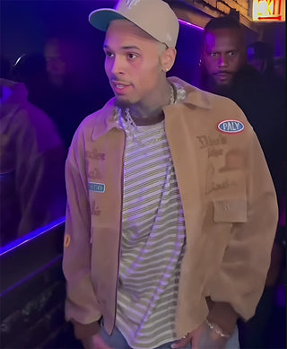Chris Brown R&B Tour After Party 2026 Suede Jacket