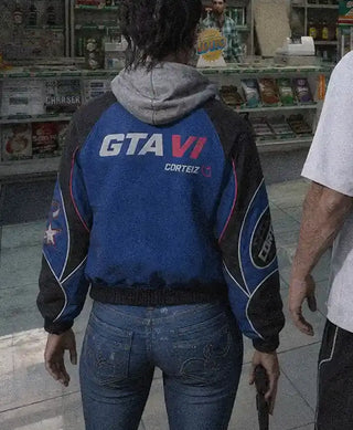 Corteiz x GTA VI Blue Racing Zip-Up Jacket
