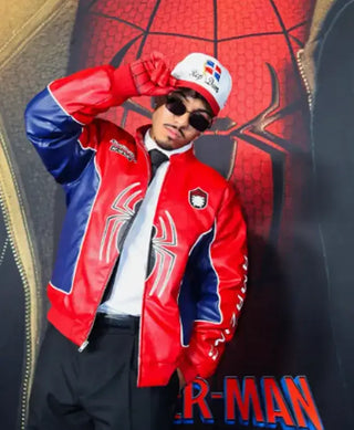 Cristian Andres Spider-Man Black & Blue Jacket
